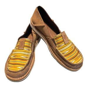 Ariat Navajo Cruisers Slip On Shoes Leather Suede Loafers Tribal Womens Size 9 B